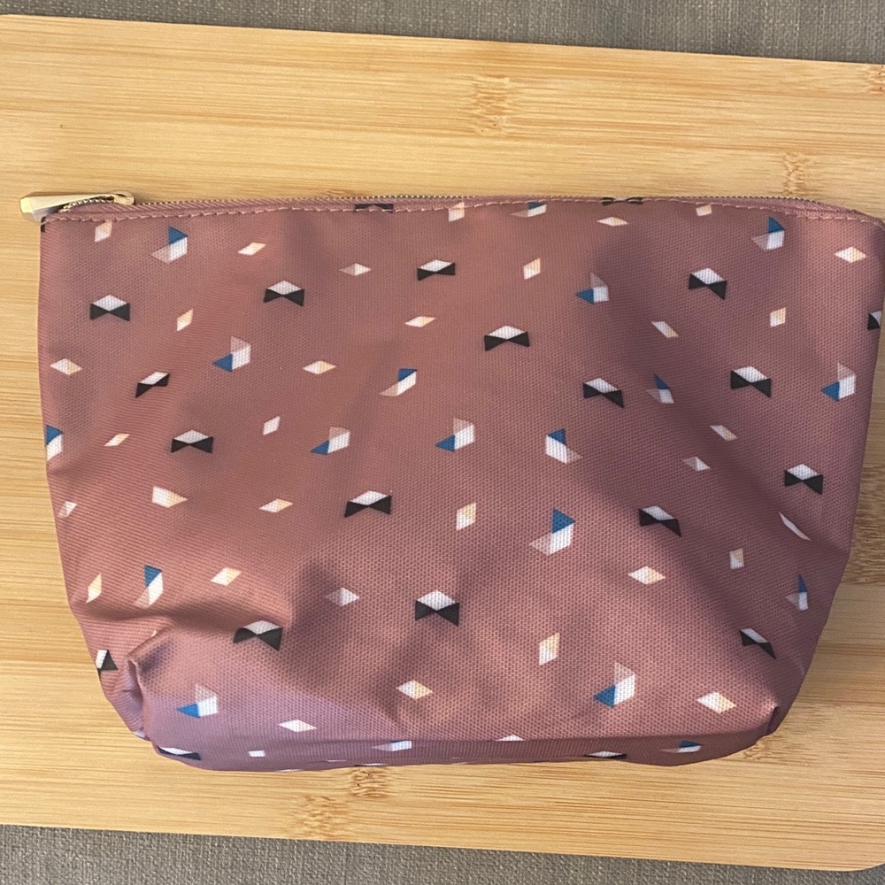 Geometric Patterned Cosmetic Bag
